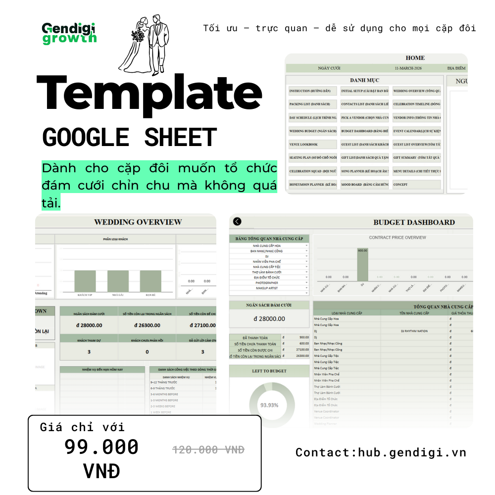 Wedding Planner - Quản Lý Ngày Đám Cưới Của Bạn Trong Một File